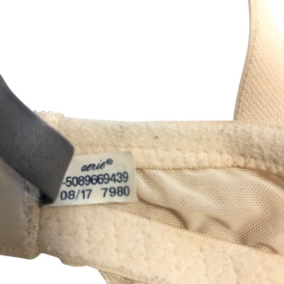 3/$25 ❥ Aerie Cream Lace Unlined Demi Cup Bra Size 34D - Picture 8 of 9